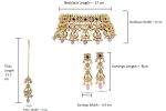 Kundan Stone Choker Set, Adorned with Pink Hanging Beads and White Studded Pearl - Image 5