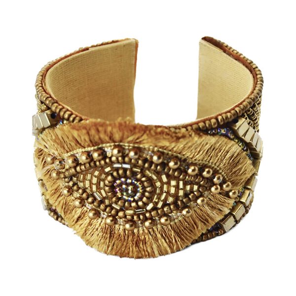 Golden Evil Eye Cuff