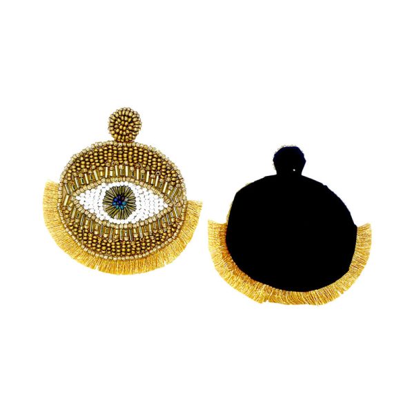 Golden Evil Eye Earrings