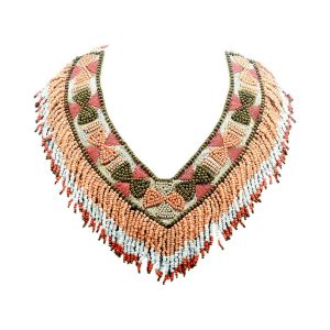 Peach Beaded Collar