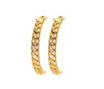 Stunning Gold Finish Kundan Bangles with Screw Lock - Image 3