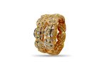 Vintage inspired set of broad Kundan Bangle with Gold finish - Image 3