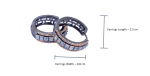 CZ Hoop Earrings in Grey Metallic and Rose Gold Finish - Image 5