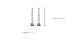 White American Diamonds and  Multicolor Stones hanging Jhumkhi earrings in Rose Gold finish - Image 5