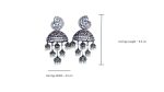 Rose Gold & Metallic black finish vintage Jhumkhi earrings with CZ stones - Image 4