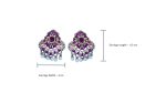 Metallic Black & Rose Gold Earrings with Majestic Peacock Design, Magenta Stones, and white Pearls - Image 5