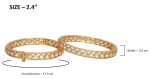Stunning Gold Finish Kundan Bangles with Screw Lock - Image 4