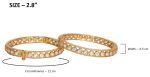 Stunning Gold Finish Kundan Bangles with Screw Lock - Image 5