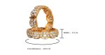 Vintage inspired set of broad Kundan Bangle with Gold finish - Image 7
