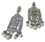 Cascading Glamour Stunning Chandelier Earrings Adorned with Multiple Tiers of CZ Stones - Image 3